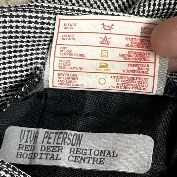 5/$25 Vintage Bianca Houndstooth Pencil Skirt XS - Picture 6 of 13